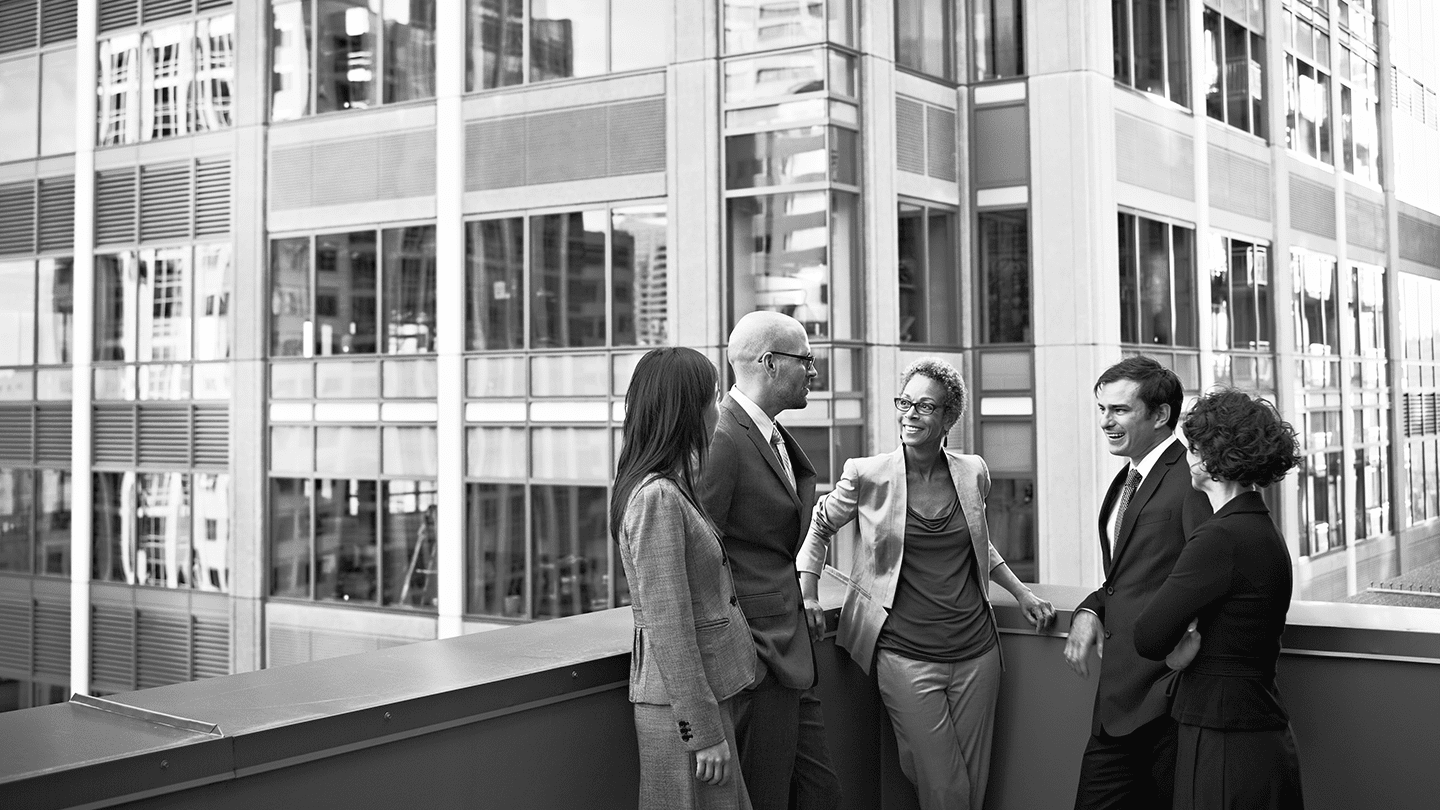 Group of people on rooftop