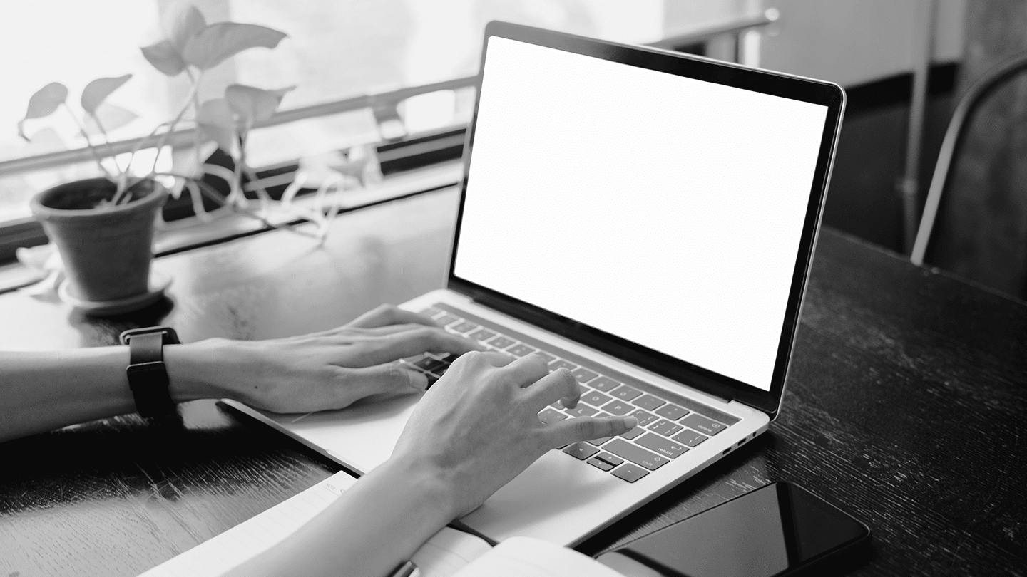 woman typing on a computer