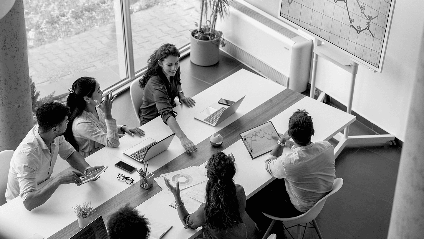 People sitting around a table