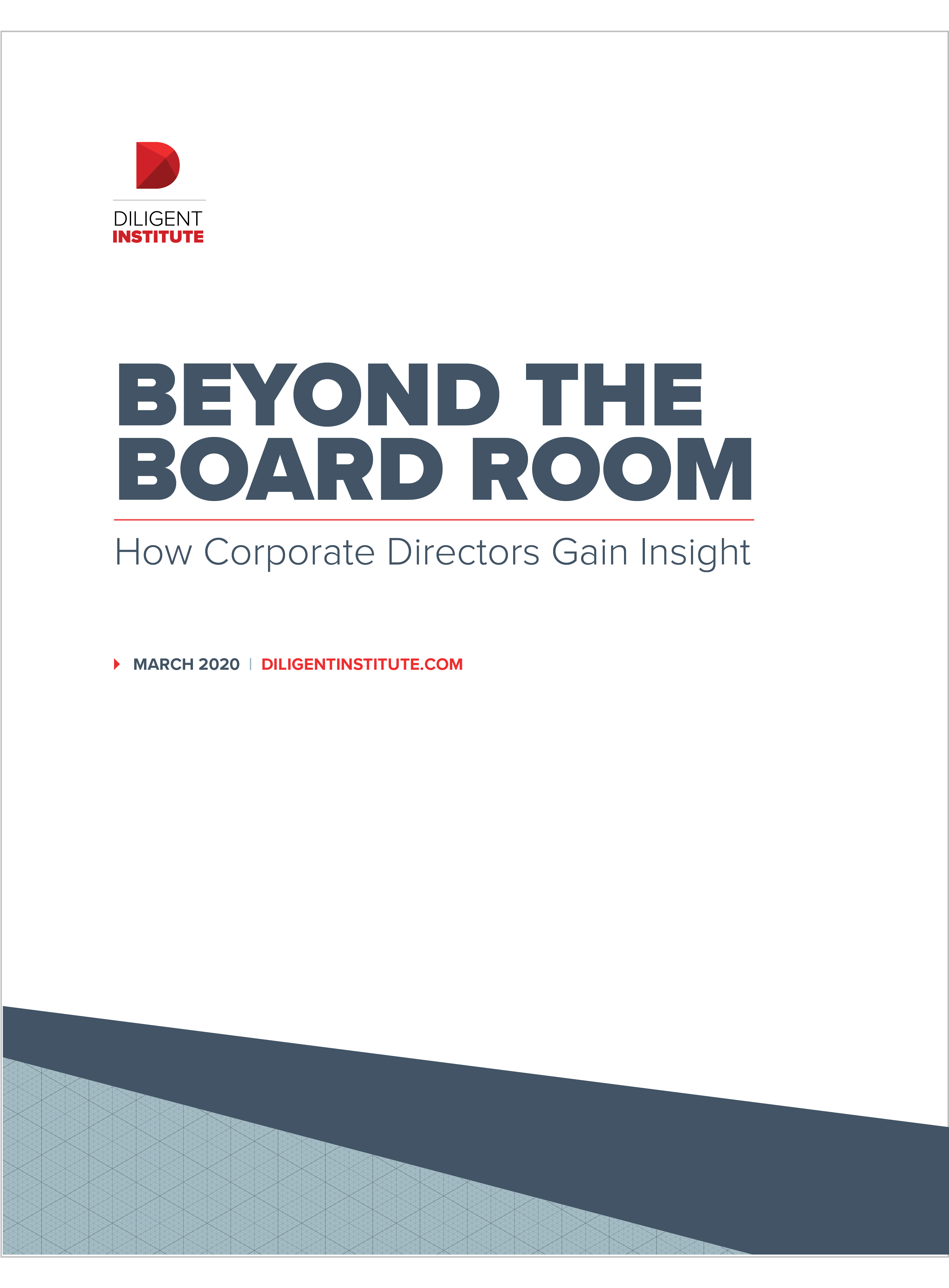 Beyond the boardroom: how corporate directors gain insight report