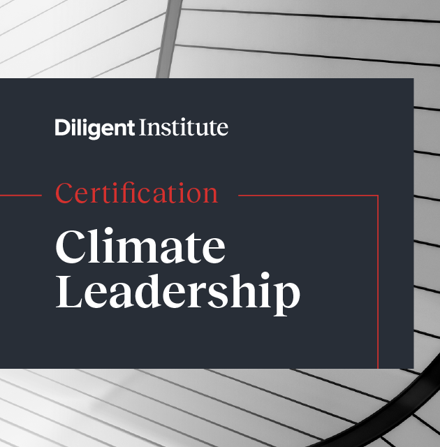 Diligent Institute Climate Leadership Certification