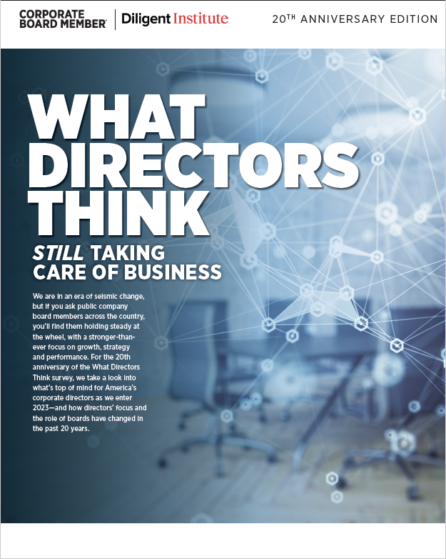 What Directors Think: Still Taking Care of Business Report