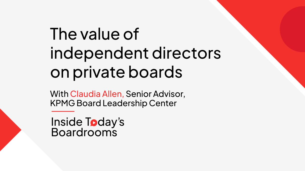 The value of independent directors on private boards